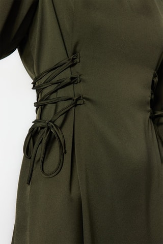 Vestido comprido Caqui