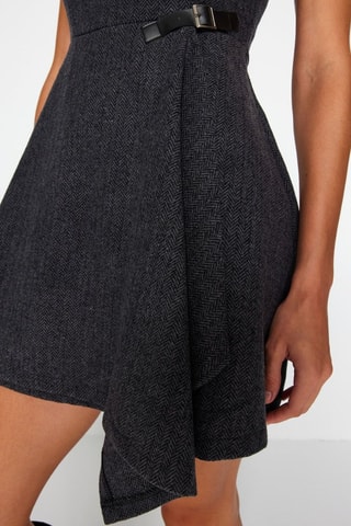 Vestido estilo patinadora - Cinzento