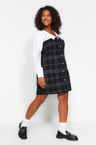 Vestido efeito ilusório Preto