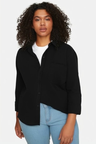 Camisa regular - Preto