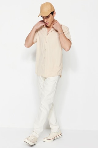 Camisa regular - Bege