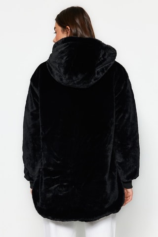 Blusão reversível com capuz Preto