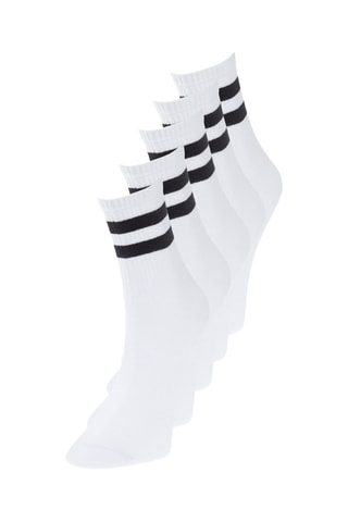 5 pares de meias - Branco