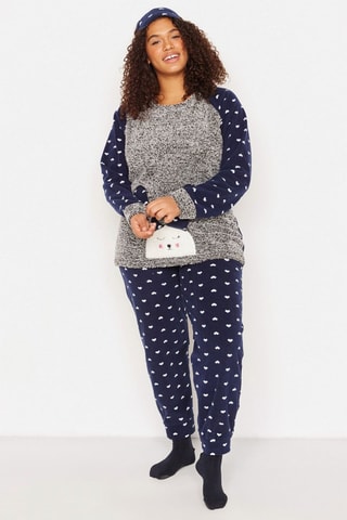 Pijama - Azul-marinho e cinzento