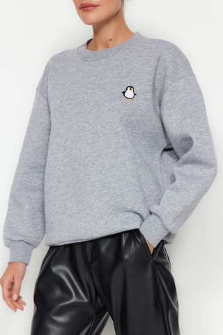 Sweater - Gemêleerd Grijs