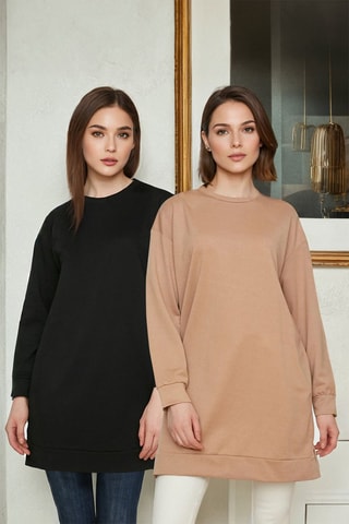 2 Sweaters - Zwart en camel