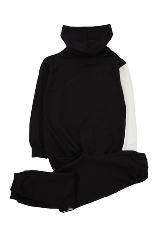 Sweat com capuz e calças de treino - Preto e branco