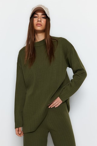 Camisola e calças - Verde-petróleo