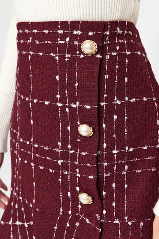 Skaterrok Hoge Taille - Bordeauxrood