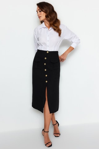 Saia midi - Preto