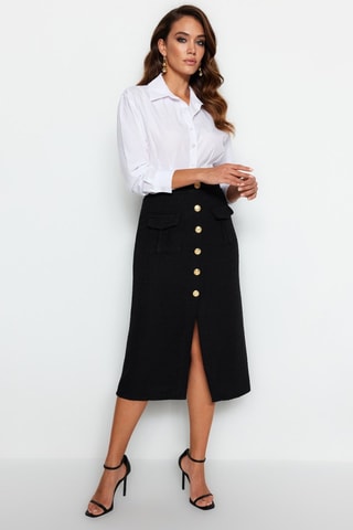 Saia midi - Preto