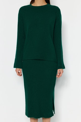 Camisola e saia - Verde-escuro