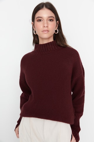 Camisola oversize - Bordô