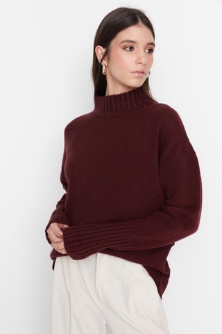 Camisola oversize - Bordô