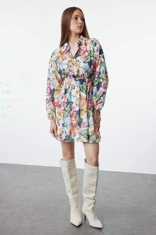 Vestido-camisa - Multicor