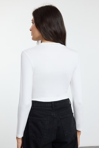 3 crop tops - Cinzento, preto e branco