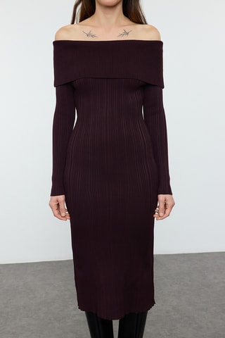 Vestido-camisola - Bordô