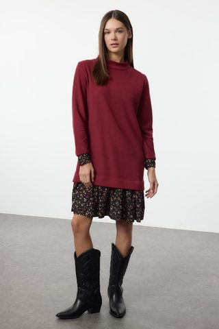Vestido-camisola - Bordô