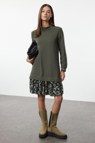 Vestido-camisola - Caqui