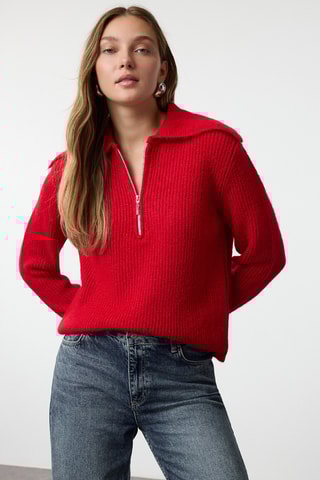 Camisola oversize - Vermelho