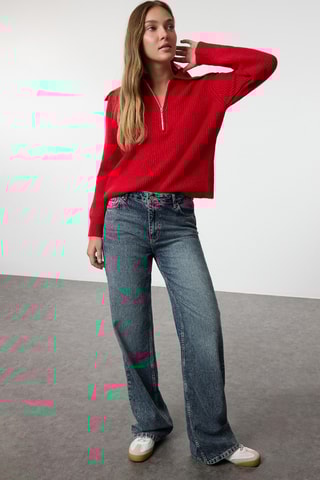 Camisola oversize - Vermelho