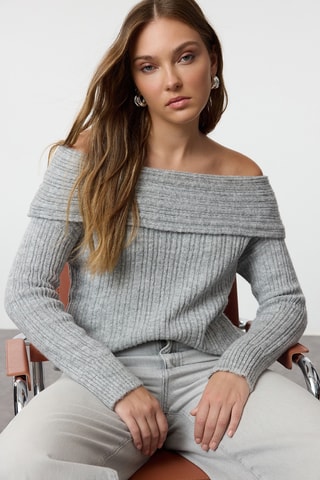 Camisola - Cinzento-claro