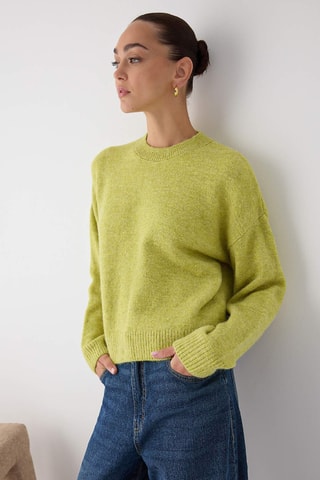 Camisola oversize - Verde-claro