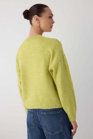 Camisola oversize - Verde-claro