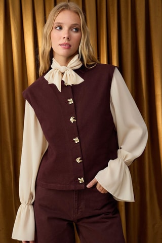 Mouwloos Vest - Bruin