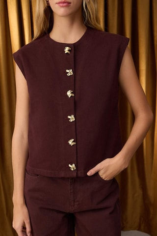 Mouwloos Vest - Bruin