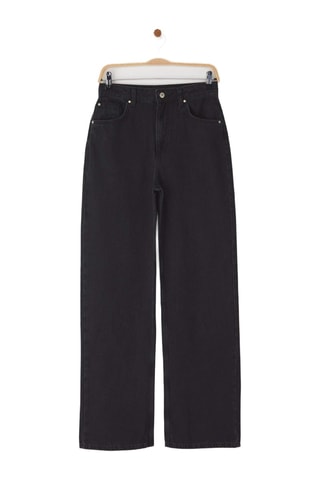 Calças de ganga wide legs - Preto