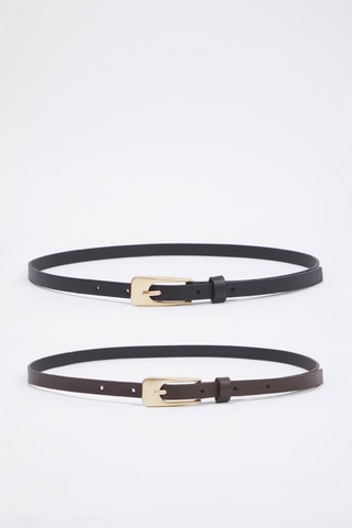 2 cintos - Preto e castanho