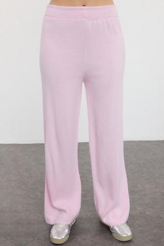 Camisola e calças wide legs - Rosa