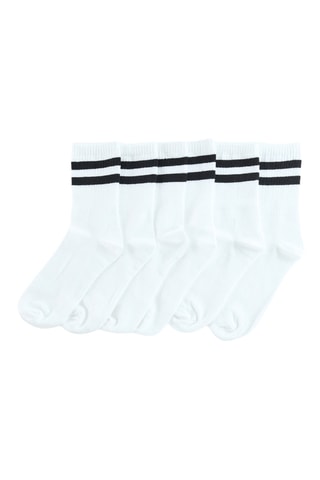 6 pares de meias - Branco
