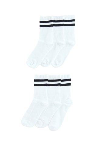 6 pares de meias - Branco