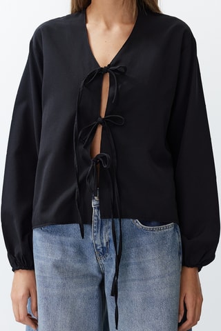 Camisa atada - Preto