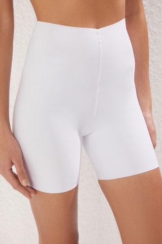 2 panties de cintura alta - Bege e branco