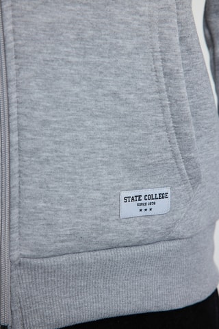 Sweat regular com capuz - Cinzento-claro