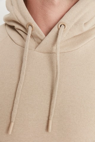 Sweat regular com capuz - Bege
