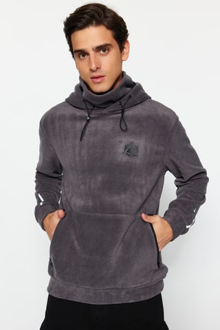 Sweat oversize com capuz - Antracite