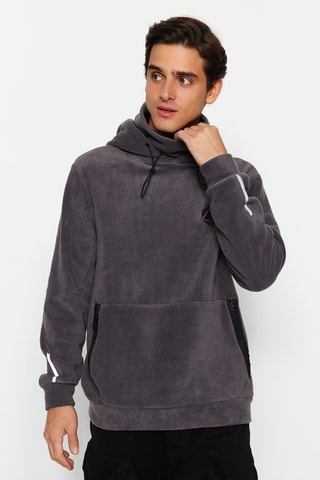 Sweat oversize com capuz - Antracite