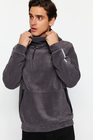Sweat oversize com capuz - Antracite
