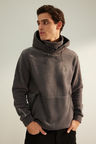 Sweat oversize com capuz - Antracite