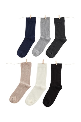 6 pares de meias - Preto