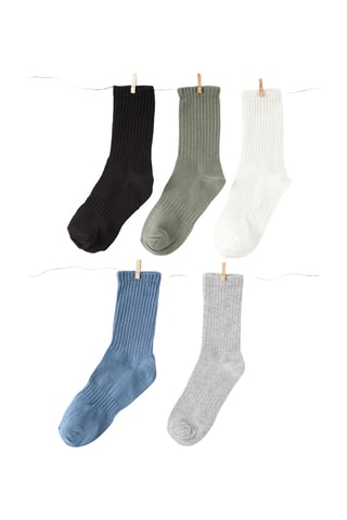 5 pares de meias - Preto