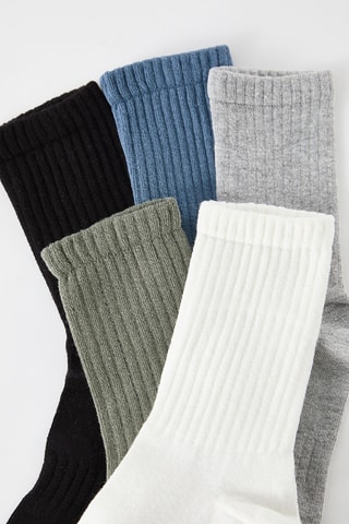5 pares de meias - Preto