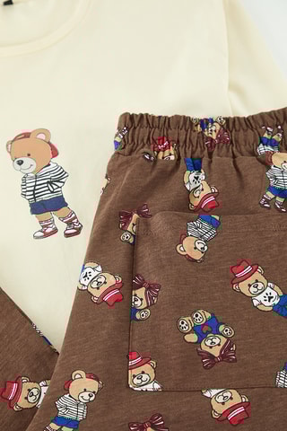 Pijama - Bege e castanho