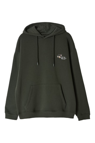 Sweat oversize com capuz - Caqui