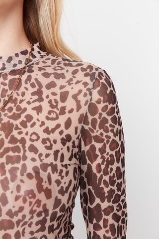 Blusa - Bege e castanho
