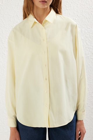 Camisa relaxed - Amarelo-pálido
